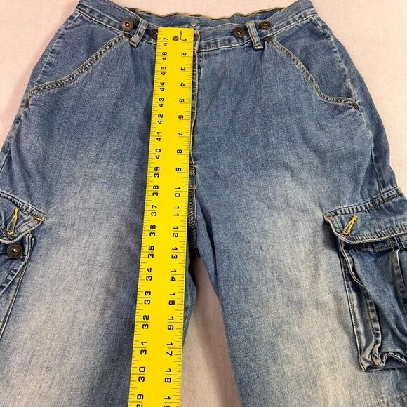 A.CO.CO Shorts Jean Mens 28 Cargo Pocket Denim Exposed Button Fly Vintage - Picture 4 of 9